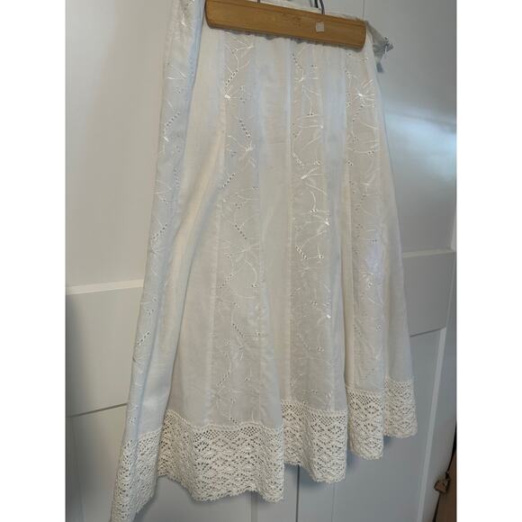 66. Vintage Allison Taylor skirt; white; Size 12 - Picture 4 of 8